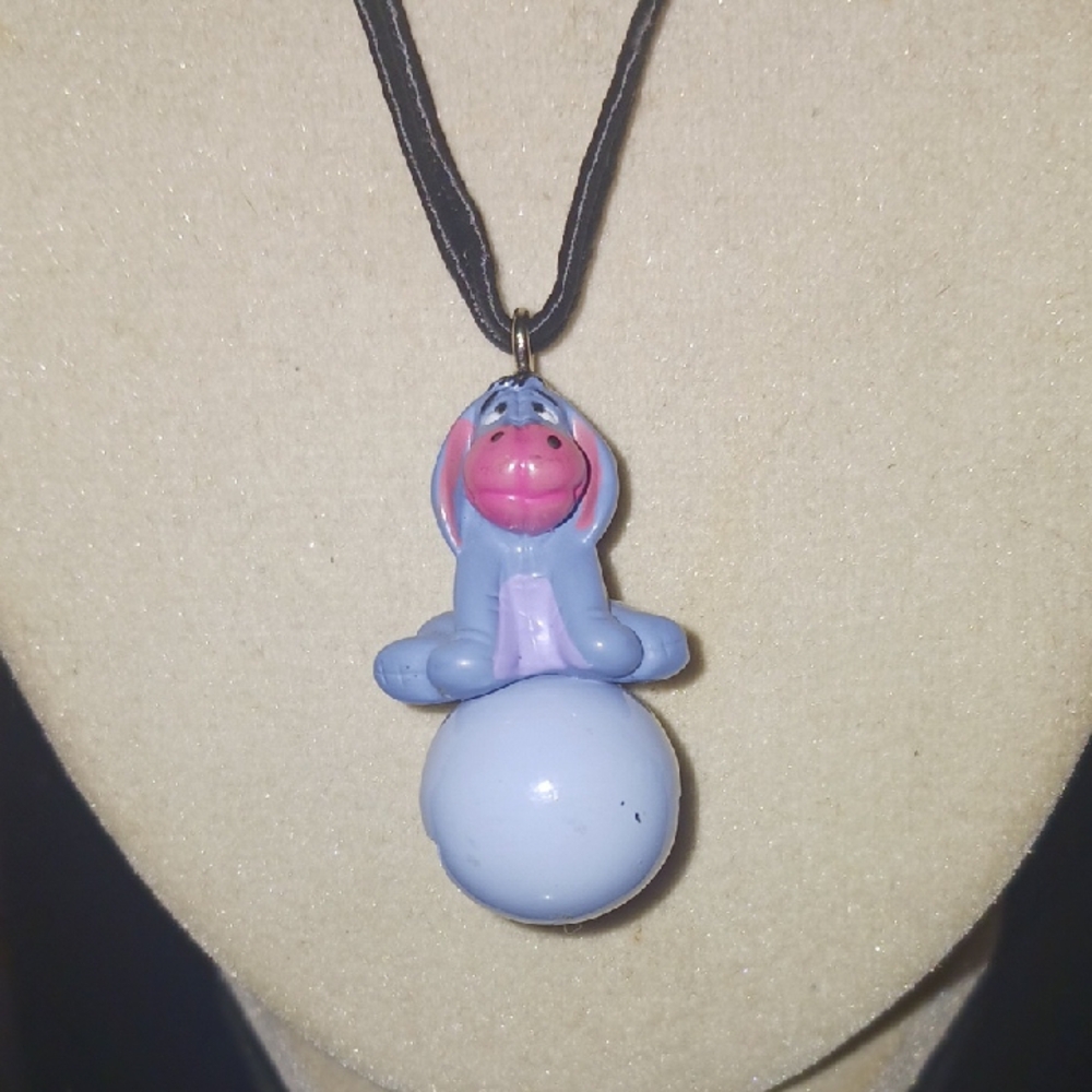 Blue and Pink Eeyore Necklace